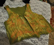 Green vest with silk