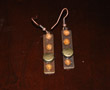 Rust/tan long rectangles earrings
