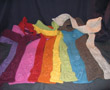 Knitted felt with decoractive free-form crochet bits