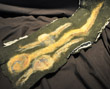 Abstract Scarf w/ silk fibers on silk 1